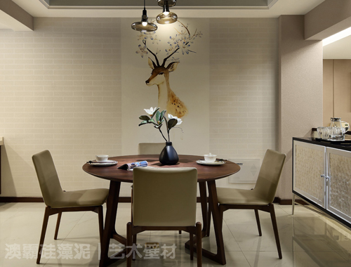 硅藻泥墙艺--餐桌旁的另一道风景(图5)